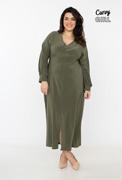Picture of PLUS SIZE DRESS WITH PUFF SLEEVE